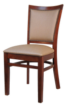 H&D Seating Fully Upholstered Window Back Wood Chair- Set of 2