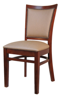 H&D Seating Fully Upholstered Window Back Wood Chair- Set of 2