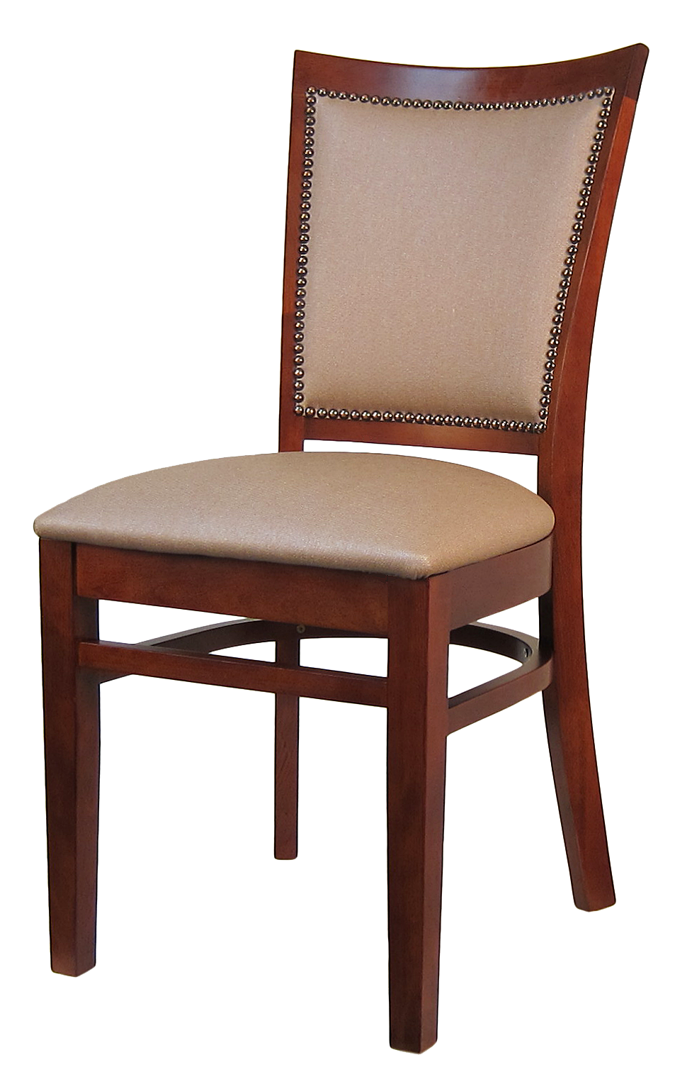 H&D Seating Fully Upholstered Window Back Wood Chair- Set of 2