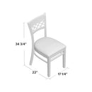 H&D Seating Lattice Back Wood Chair