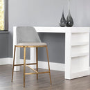 Sunpan Dover Counter Stool in Bravo Portabella-Sparrow Grey / Napa Stone-Polo Club Stone