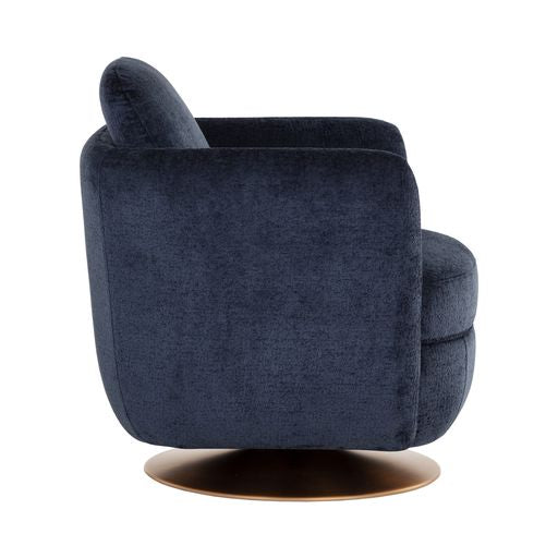 Sunpan Gilley Swivel Lounge Chair - Bergen Navy / Meg Ash