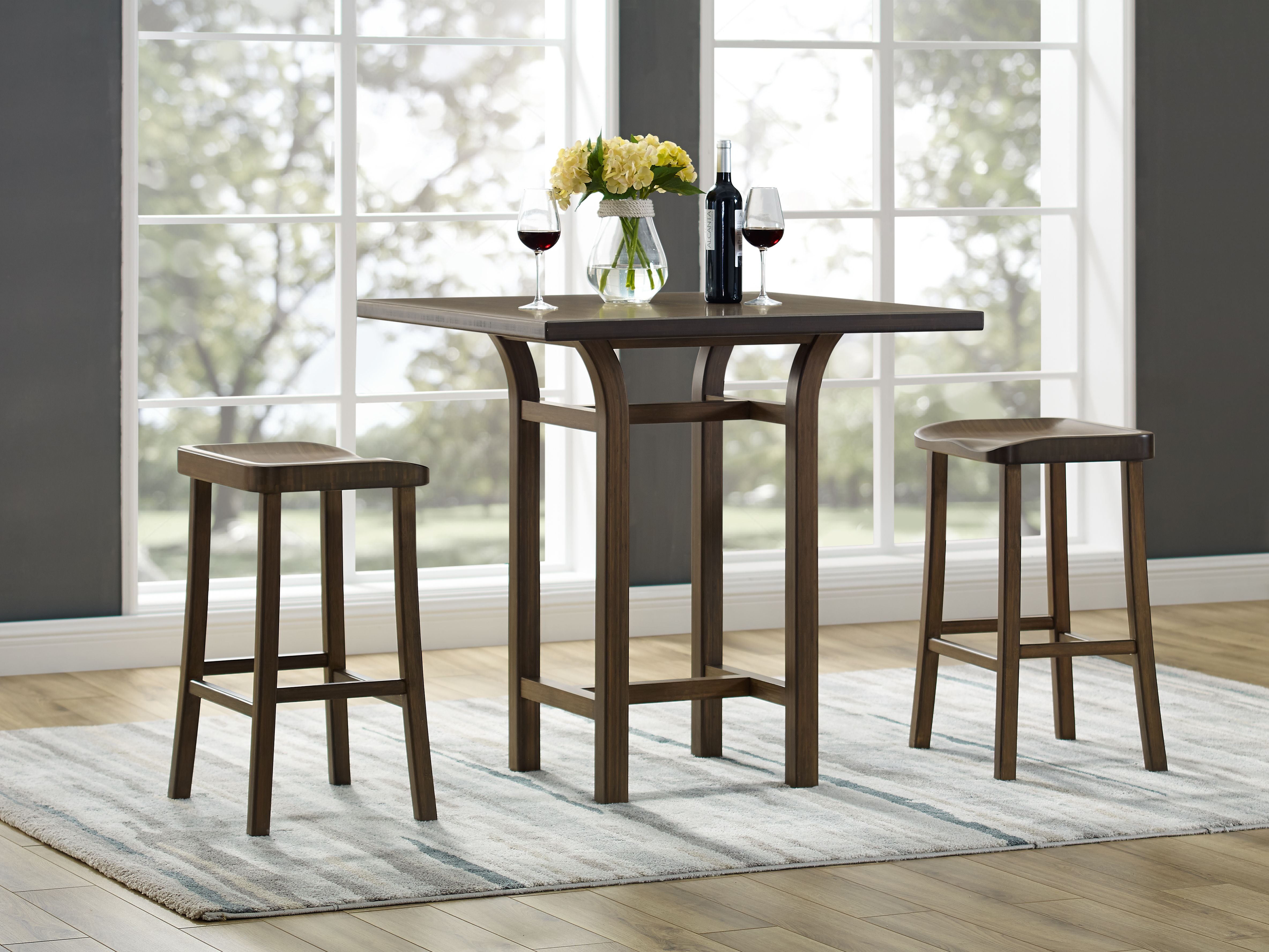 Greenington Tulip 30" Bar Height Stool Caramelized/Black Walnut - Set of 2