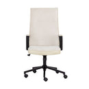 Sunpan Swanson Office Chair Polo Club Muslin-Bravo Cream / Polo Club Stone-Bravo Metal