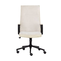 Sunpan Swanson Office Chair Polo Club Muslin-Bravo Cream / Polo Club Stone-Bravo Metal