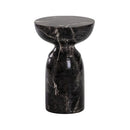 Sunpan Goya End Table Marble Look in Black / White