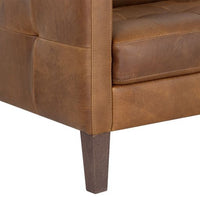 Sunpan Karmelo Sofa Cognac / Vintage Charcoal Leather