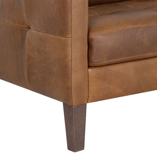 Sunpan Karmelo Sofa Cognac / Vintage Charcoal Leather