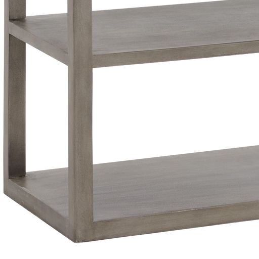 Sunpan Kenzie Bookcase in Grey / Rustic Oak