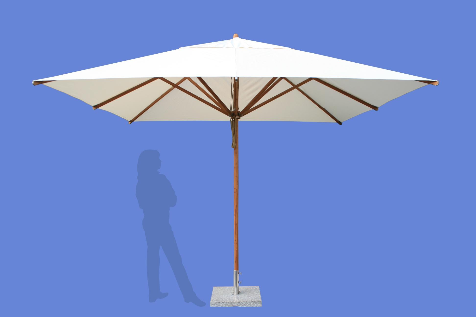 Bambrella Levante 3.4m Square Bamboo Umbrella