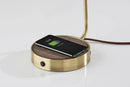 Adesso Brooks Adesso Charge Wireless Charging Desk Lamp Antique Brass