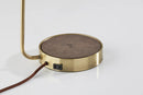 Adesso Brooks Adesso Charge Wireless Charging Desk Lamp Antique Brass