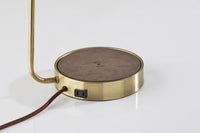 Adesso Brooks Adesso Charge Wireless Charging Desk Lamp Antique Brass