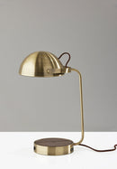 Adesso Brooks Adesso Charge Wireless Charging Desk Lamp Antique Brass