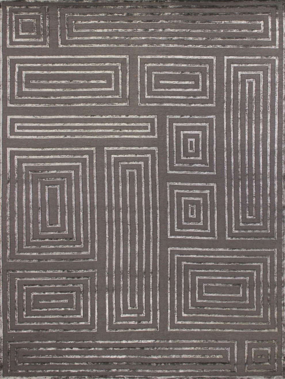 Exquisite Rugs Metro Velvet Handmade Hand-Knotted New Zealand Wool and Viscose  Area Rug
