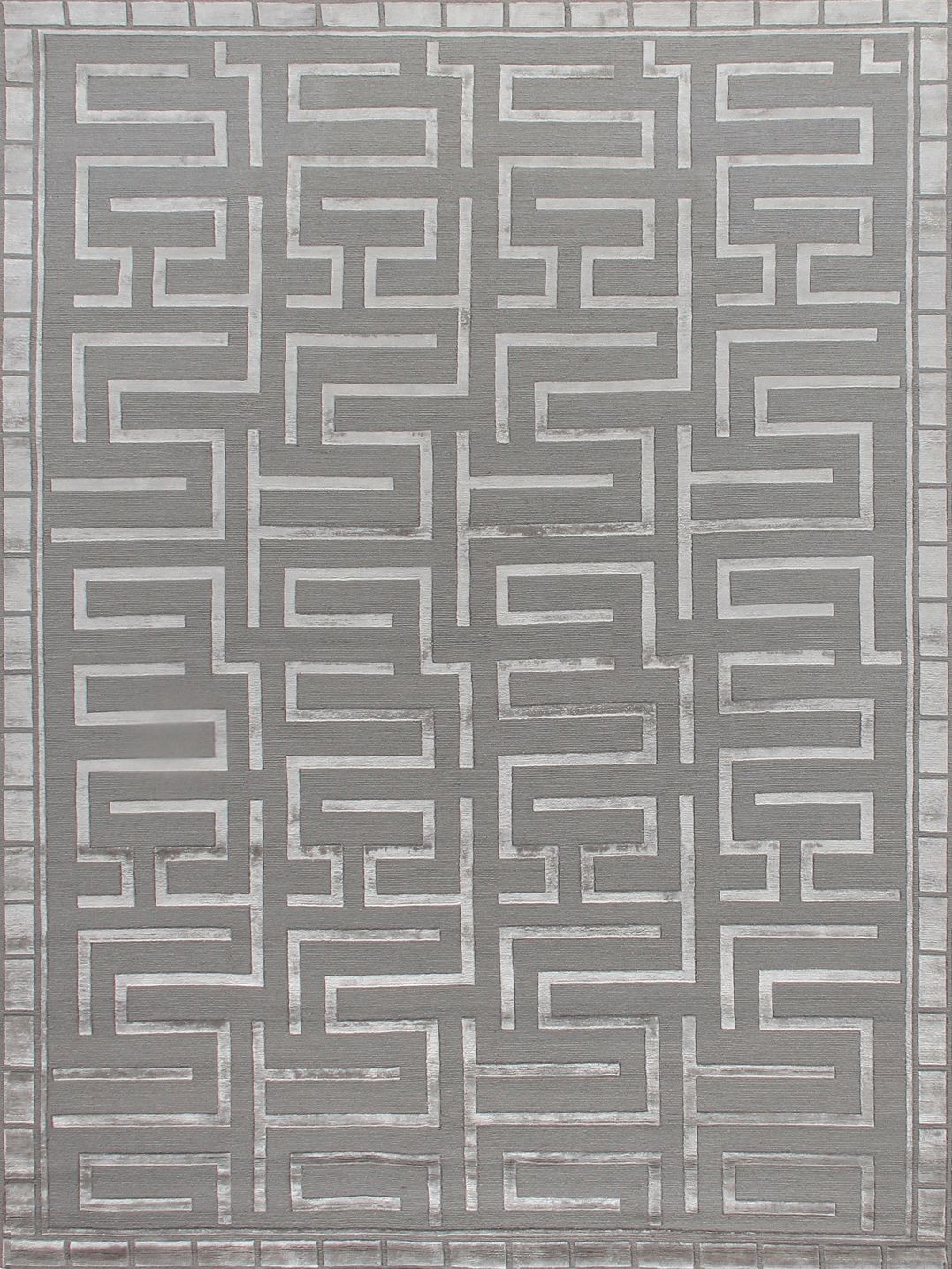 Exquisite Rugs Metro Velvet Handmade Hand-Knotted New Zealand Wool and Viscose  Area Rug