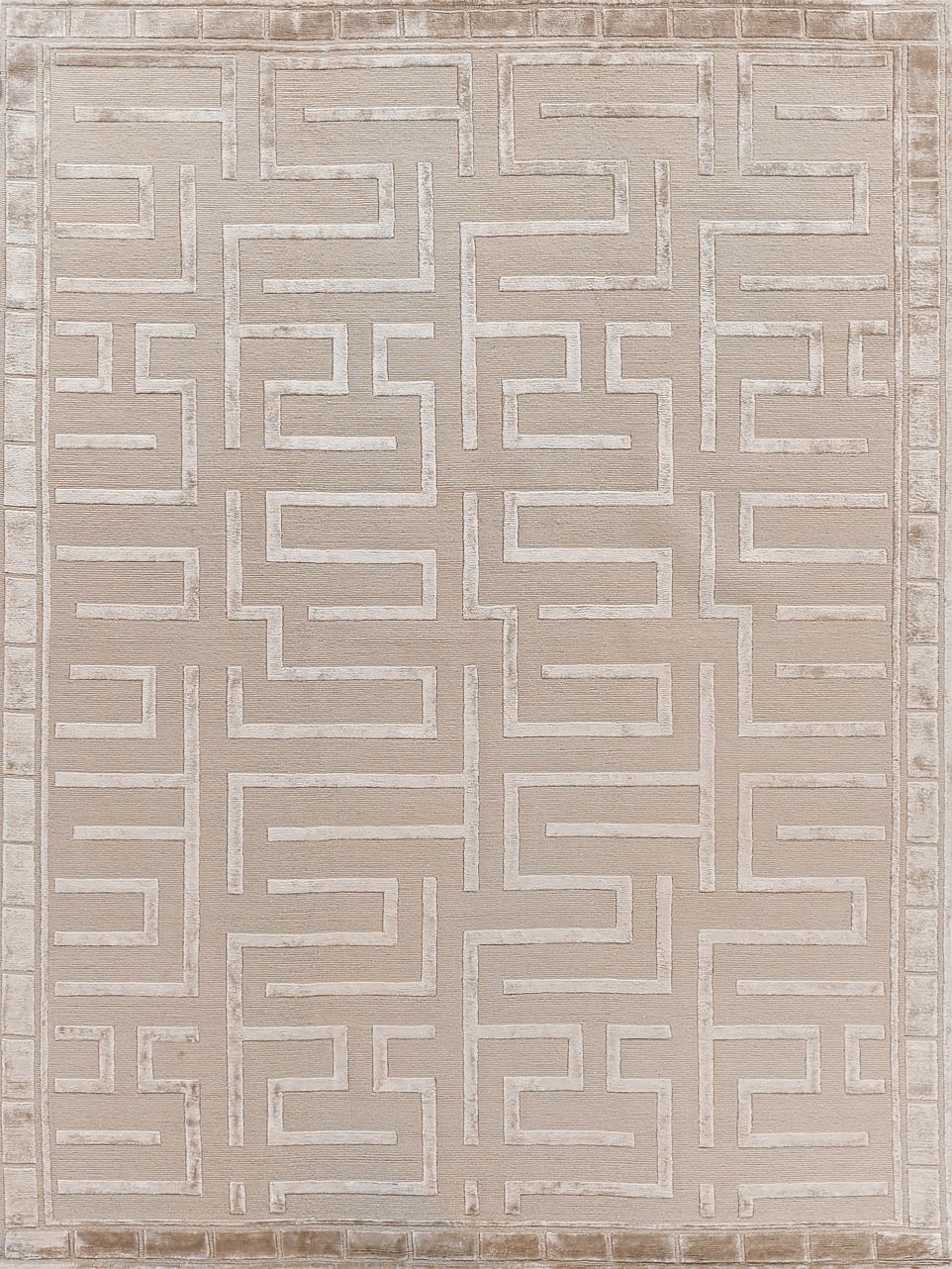 Exquisite Rugs Metro Velvet Handmade Hand-Knotted New Zealand Wool and Viscose  Area Rug