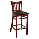 H&D Seating Open Vertical Back Wood Barstool