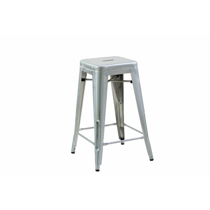 H&D Seating Tolix Style Backless Barstool - Set of 4
