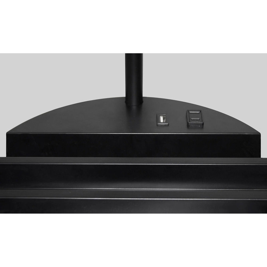 Adesso Charging Station Shelf Floor Lamp