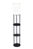 Adesso Charging Station Shelf Floor Lamp