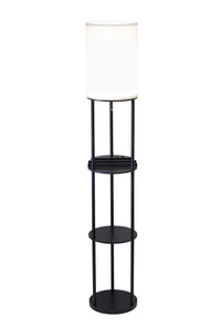 Adesso Charging Station Shelf Floor Lamp
