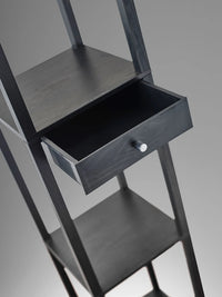Adesso Parker Shelf Floor Lamp With Drawer