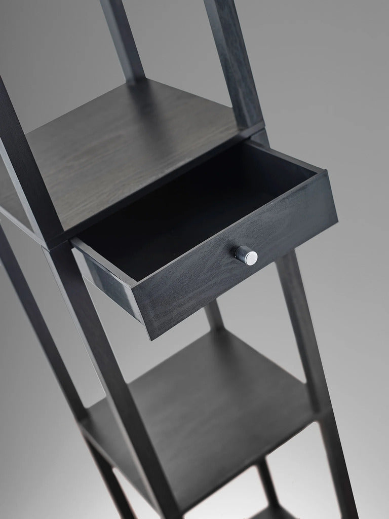 Adesso Parker Shelf Floor Lamp With Drawer