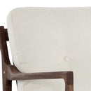 Sunpan Gilmore Lounge Chair  Black - Black Leather / Walnut - Vienna Cream