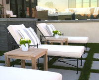 Sunset West Provence Wrought Iron Chaise Lounge with Cushion