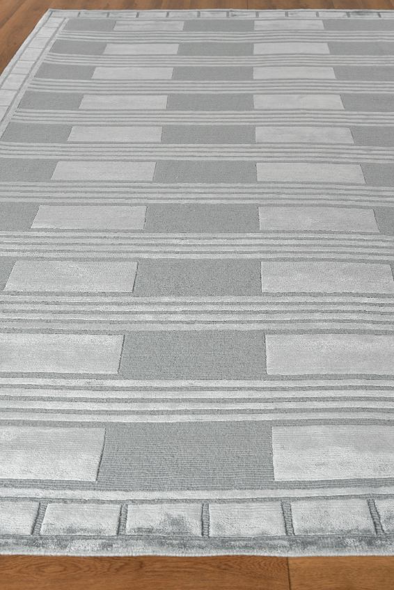 Exquisite Rugs Metro Velvet Handmade Hand-Knotted New Zealand Wool and Viscose  Area Rug