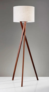 Adesso Brooklyn Floor Lamp Walnut
