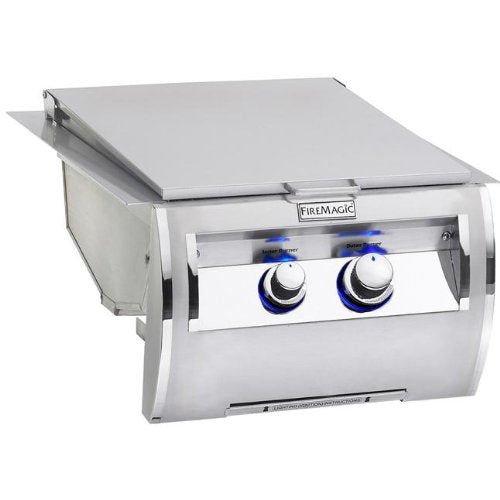 Fire Magic Echelon Diamond Built-In Double Searing Station with Side Burner and Power Supply
