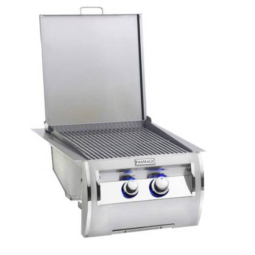 Fire Magic Echelon Diamond Built-In Double Searing Station with Side Burner and Power Supply