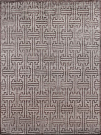 Exquisite Rugs Bamboo Silk Handmade Hand-Knotted Bamboo Silk and Cotton Area Rug