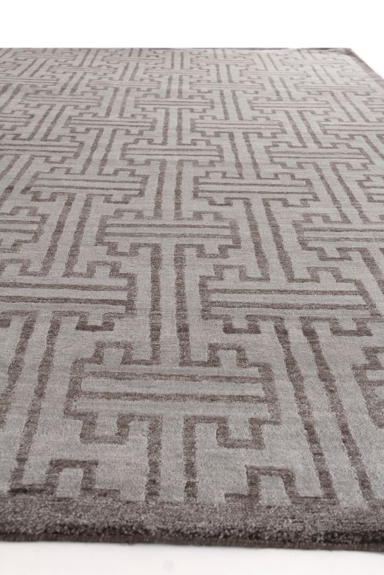 Exquisite Rugs Bamboo Silk Handmade Hand-Knotted Bamboo Silk and Cotton Area Rug