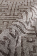 Exquisite Rugs Bamboo Silk Handmade Hand-Knotted Bamboo Silk and Cotton Area Rug