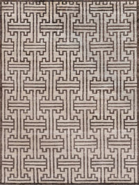Exquisite Rugs Bamboo Silk Handmade Hand-Knotted Bamboo Silk and Cotton Area Rug