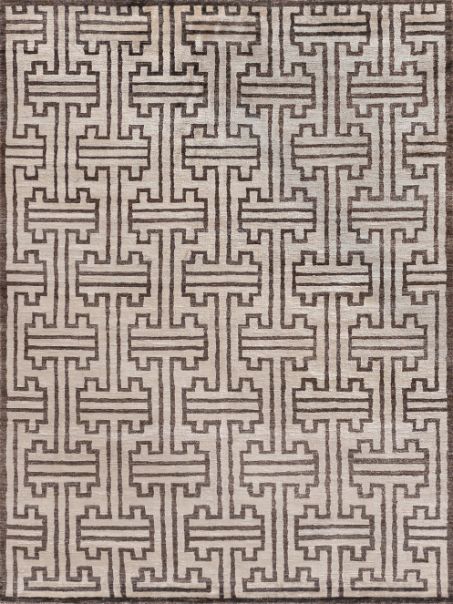Exquisite Rugs Bamboo Silk Handmade Hand-Knotted Bamboo Silk and Cotton Area Rug