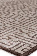 Exquisite Rugs Bamboo Silk Handmade Hand-Knotted Bamboo Silk and Cotton Area Rug