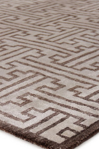 Exquisite Rugs Bamboo Silk Handmade Hand-Knotted Bamboo Silk and Cotton Area Rug