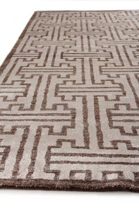 Exquisite Rugs Bamboo Silk Handmade Hand-Knotted Bamboo Silk and Cotton Area Rug
