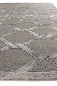 Exquisite Rugs Metro Velvet Handmade Hand-Knotted New Zealand Wool and Viscose  Area Rug