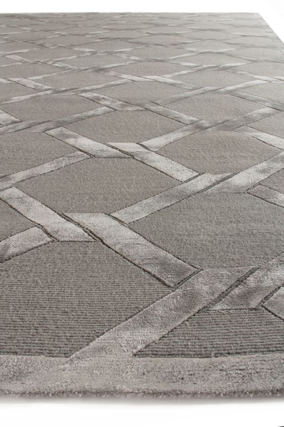 Exquisite Rugs Metro Velvet Handmade Hand-Knotted New Zealand Wool and Viscose  Area Rug