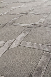 Exquisite Rugs Metro Velvet Handmade Hand-Knotted New Zealand Wool and Viscose  Area Rug