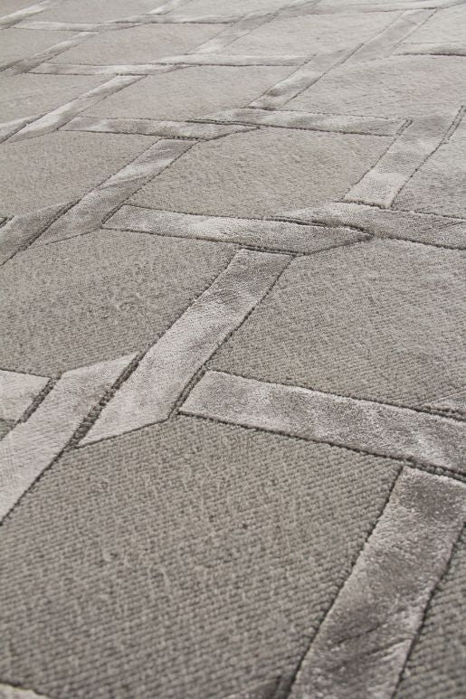 Exquisite Rugs Metro Velvet Handmade Hand-Knotted New Zealand Wool and Viscose  Area Rug