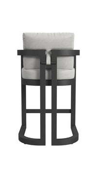 Sunset West Malibu Barstool in Cast Silver, No Welt