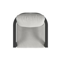 Sunset West Malibu Barstool in Cast Silver, No Welt