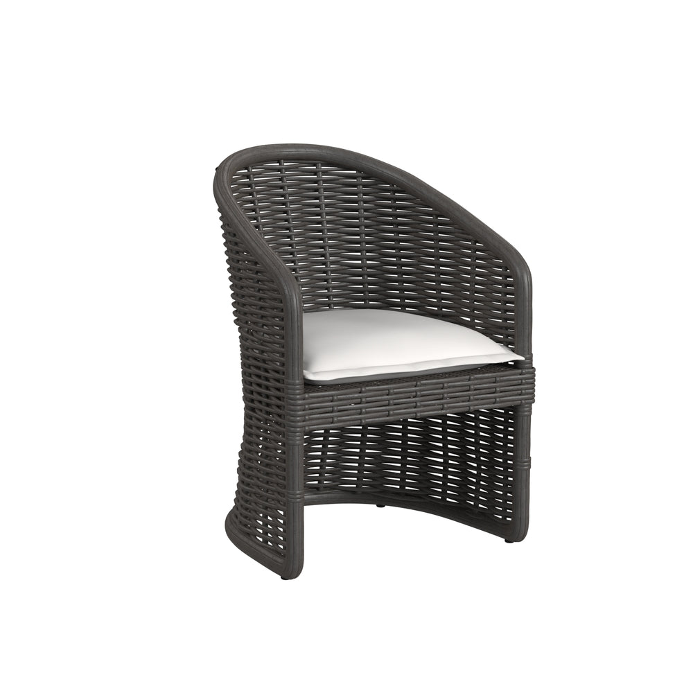 Sunset West Cabo Dining Chair in Soothe Pearl with Flange Welt