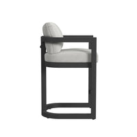 Sunset West Malibu Barstool in Cast Silver, No Welt